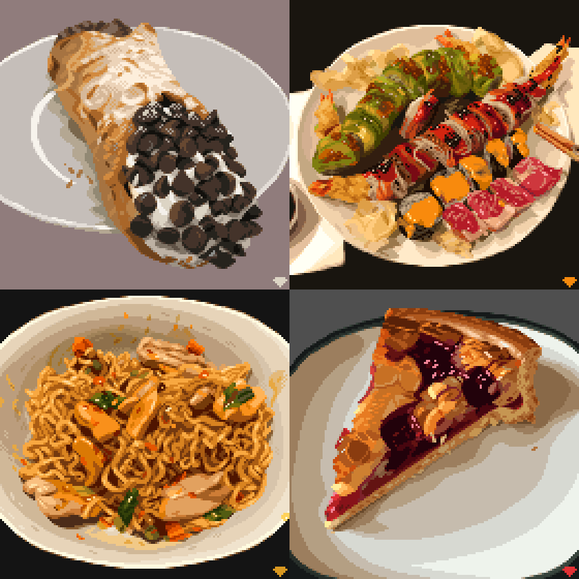 mirrutatep's tweet photo. Heyyyy #PortfolioDay are you hungry for PixelArt? If so I can help! 😋🍣🥧 https://t.co/QGlsbtU0cl