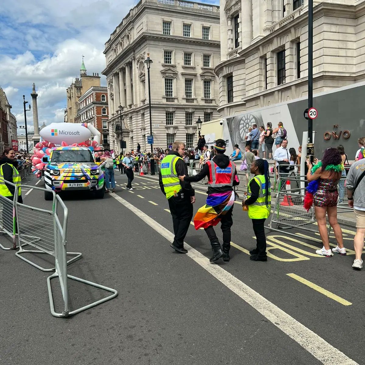 ResponsecLtd's tweet photo. On Saturday 2nd of July we was Proud to be part of the Annual Pride London Parade for Underbelly Limited. Our Security &amp; Stewading Team worked at the end of the route by Whitehall and all had a great Day engaging with the event goers and general public

#pride2022 #teamresponsec https://t.co/gIXTWGlh5A