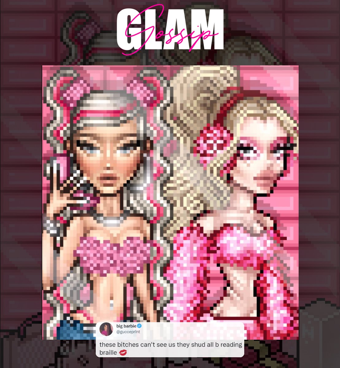 HabGOSSIPGLAM's tweet photo. NEW POST π| Hello everyone. It seems Miss Onassis (@mermaid_onassis) and Miss Gucce (@gucceprint) decided to bring us a real barbie fantasy looking so glamorous and of course we love it! Pink will be the new black? #XOXO #GossipGlam #GG https://t.co/NuWD0utY63