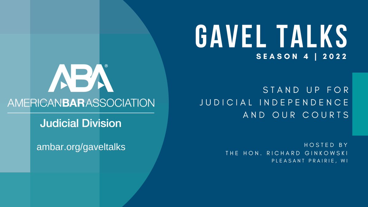 ABAJD's tweet photo. New #GavelTalks! Recorded at @thenjc Democracy's Last Line of Defense, hear Dean Erwin #Chemerinsky, CA Chief Justice Cantil-Sakauye, and AZ Chief Justice Brunitel, discuss why &amp; how to preserve rule of law &amp; an independent, impartial judiciary
Listen -> https://t.co/ZFKrxWAU0L https://t.co/eumFEwXi2y