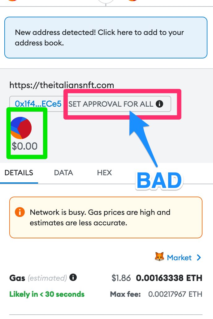 So The Italians project was a scam. Folks always remember before you click on sign, always check on what function you are signing for. 

"Set Approval for All" = BAD!