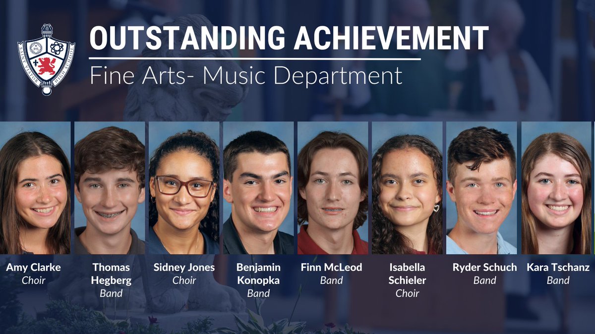 Join us in congratulating the following underclassmen on their outstanding achievements in Music!