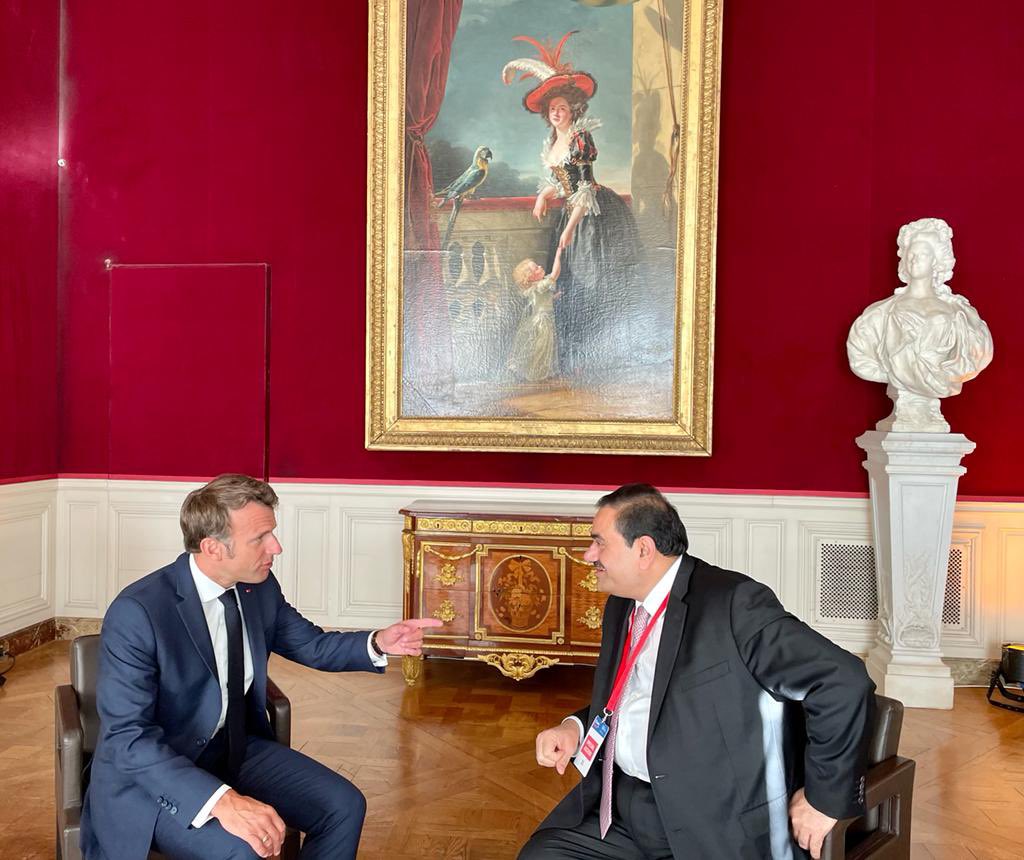 Fascinating to hear from Prez <a href="/EmmanuelMacron/">Emmanuel Macron</a> at Chateau Versailles. His belief in power of regional democracies and a multipolar world is indeed refreshing. We are honoured to support his global energy transition agenda and India / France cooperation.