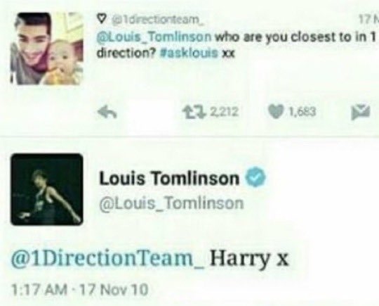 eclipsadxs_'s tweet photo. 16/11/2010
@1DirectionTeam_: @Louis_Tomlinson who are you closest to in 1 direction? #asklouis xx
@Louis_Tomlinson replying to @1DirectionTeam_: @1DirectionTeam_ Harry x https://t.co/hunkr4yXKJ