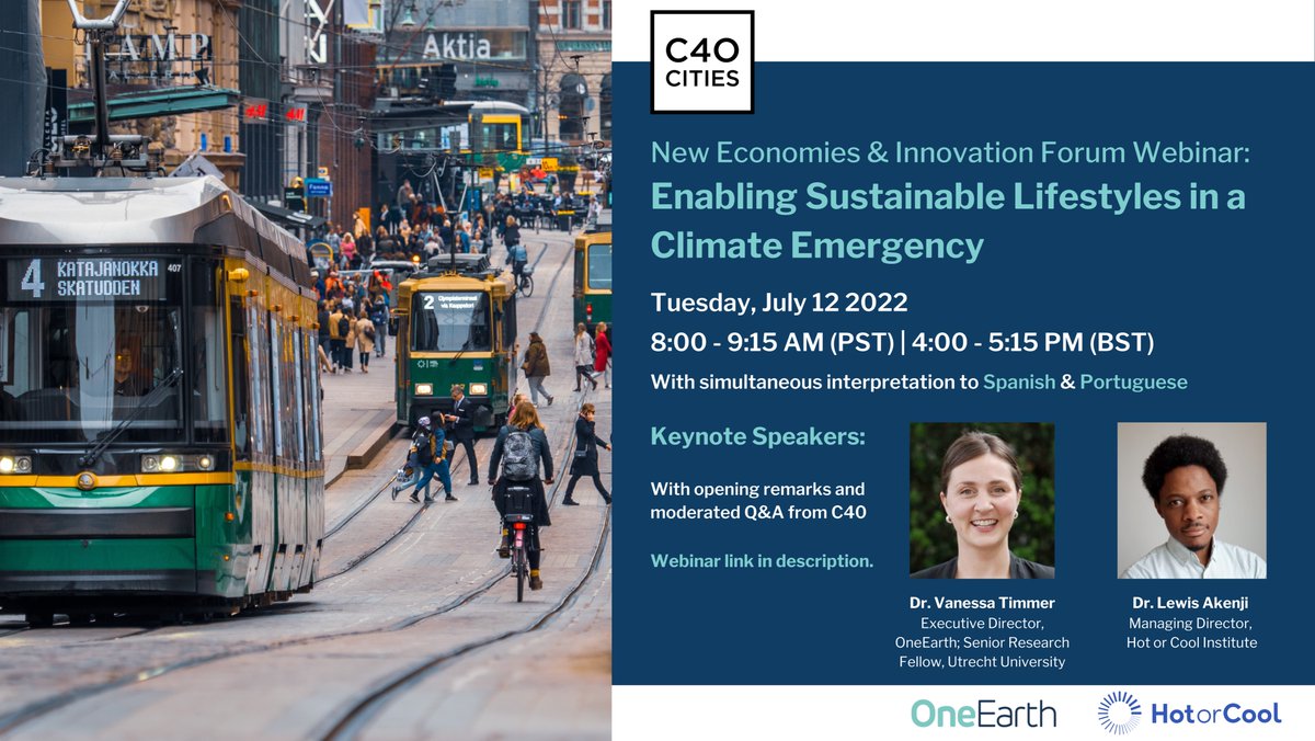 OneEarth Living (@oneearthweb) on Twitter photo Livestream tomorrow! Hear from Cities #Stockholm50 Keynote Speakers <a href="/VanessaTimmer/">Vanessa Timmer</a> and <a href="/LewisAkenji/">Lewis Akenji</a> on how city governments can enable and support #SustainableLifestyles. With opening remarks and moderated Q&A from <a href="/c40cities/">C40 Cities</a>. Register:t.ly/m_eB Livestream tomorrow! Hear from Cities #Stockholm50 Keynote Speakers <a href="/VanessaTimmer/">Vanessa Timmer</a> and <a href="/LewisAkenji/">Lewis Akenji</a> on how city governments can enable and support #SustainableLifestyles. With opening remarks and moderated Q&A from <a href="/c40cities/">C40 Cities</a>. Register:t.ly/m_eB
