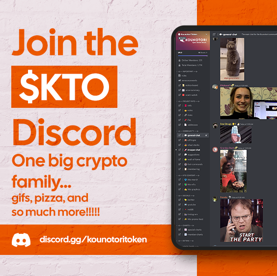 Zyth_69's tweet photo. If y'all still haven't joined our beautiful #community at the $KTO @KounotoriToken discord you should do so! You'll meet all sorts of #loving and #beautiful people! This project brings us all together and we will all #succeed together! https://t.co/m4RTXWCIR7 

#crypto #discord https://t.co/f3jstICjaf