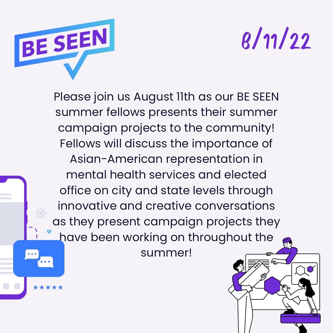 Hello all! 

Please tune in to our community showcase August 11th as our Summer Fellows highlight the campaigns they've been working on throughout the summer!