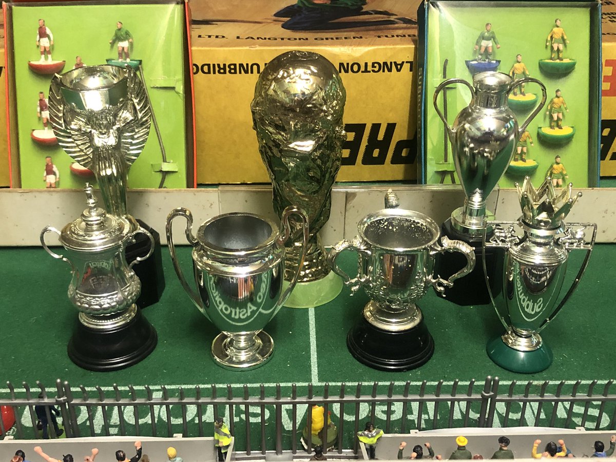 #subbuteo trophies with the #leaguecup #holygrail