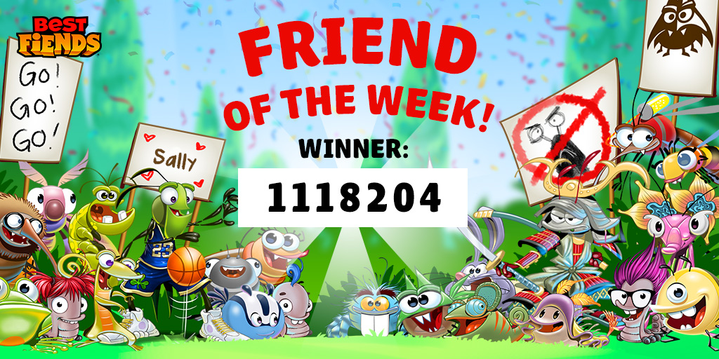 bestfiends's tweet photo. This week's #FriendoftheWeek is Sally! Add them, and let's try to MAX OUT their friend list! https://t.co/OehIxzx8mO