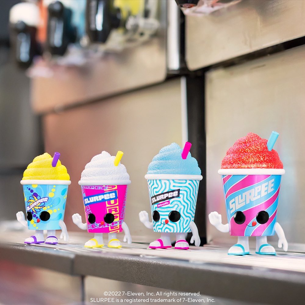 Funko on "Happy National #SlurpeeDay! Celebrate today experience the cool rush from a 7-Eleven @slurpee in a brand-new way! Check your local 7-Eleven for the new exclusive Funko Slurpee Pops!