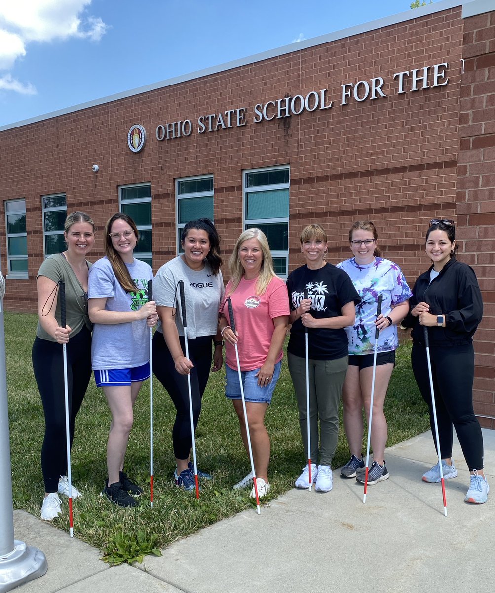 DaneneFast's tweet photo. Today @OSU_VIPrograms @OSUehe officially start
training Ohio's newest
orientation and mobility
(0&amp;M) specialists! Thanks to @OHEducation and
@Jhward85Jo for supporting
training programs that
address the needs of
students with visual
impairments! #ItTakesATeam
#ExceptionalOhio https://t.co/Lkypapg6ba