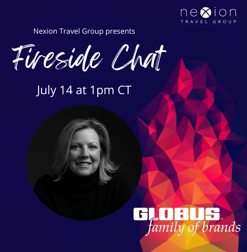 Please join Jackie Friedman for a candid conversation with a dear Nexion partner, friend, and industry veteran Camille Olivere.
Learn all about Camille's new SVP role in the industry representing Globus and Avalon Waterways. Mark your calendar today! travelleaders.zoom.us/webinar/regist…