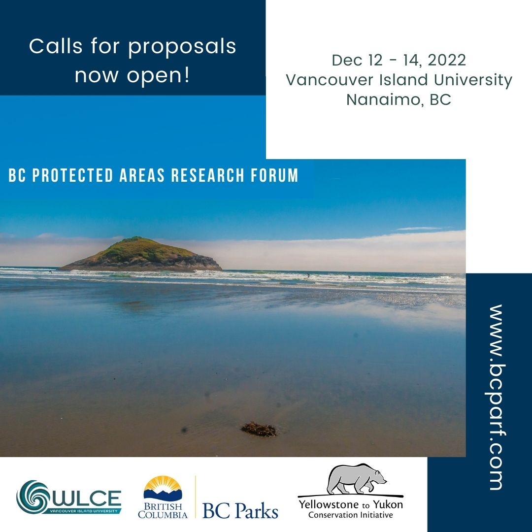 We are looking for diverse voices to share their research and experiences related to parks and protected areas. More details and proposal submission guidelines can be found at bcparf.com. 

<a href="/Y2Y_Initiative/">Yellowstone to Yukon Conservation Initiative</a> @CanadianCals @CanGeographers <a href="/UVicGeog/">UVic Geography</a> <a href="/MattersLeisure/">LeisureMattersVIU</a>