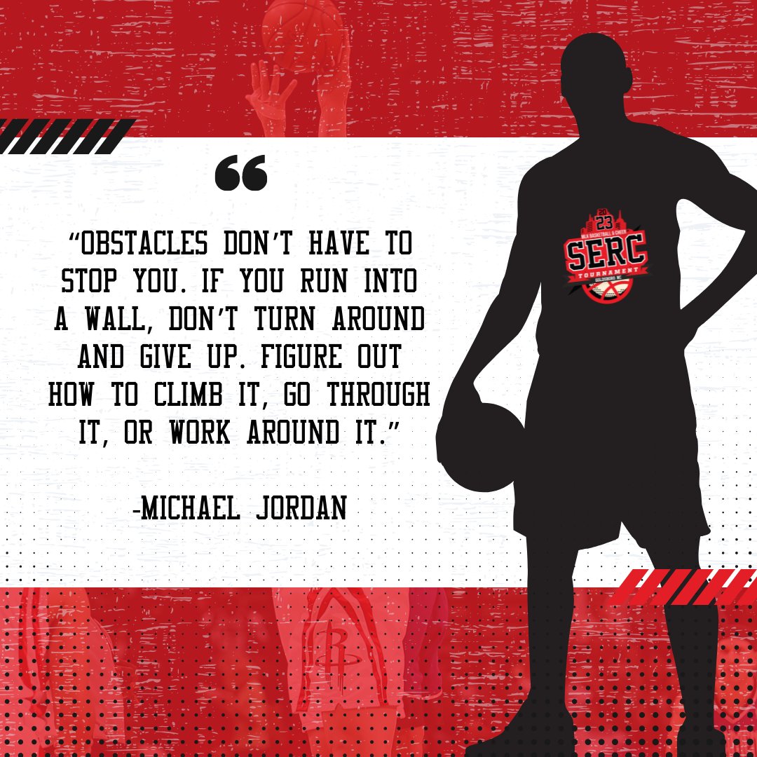 SERCMLKWeekend's tweet photo. “Obstacles don’t have to stop you. If you run into a wall, don’t turn around and give up. Figure out how to climb it, go through it, or work around it.” -Michael Jordan
#SERCMLKWeekend #HousingAuthority #GoldsboroNC #PublicHousing #TuesdayMotivation https://t.co/c2qQpKF1z2