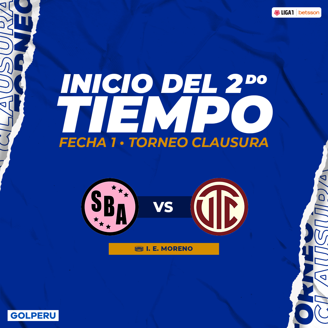 GOLPERUoficial's tweet image. ⏰ #Ahora ¡ARRANCA LA SEGUNDA PARTE! Se juegan los últimos 45 minutos en el estadio Iván Elías Moreno, @sportboys vence 2-0 a @UTC_PagOficial por la primera fecha del Torneo Clausura. #LIGA1BETSSONXGOLPERU