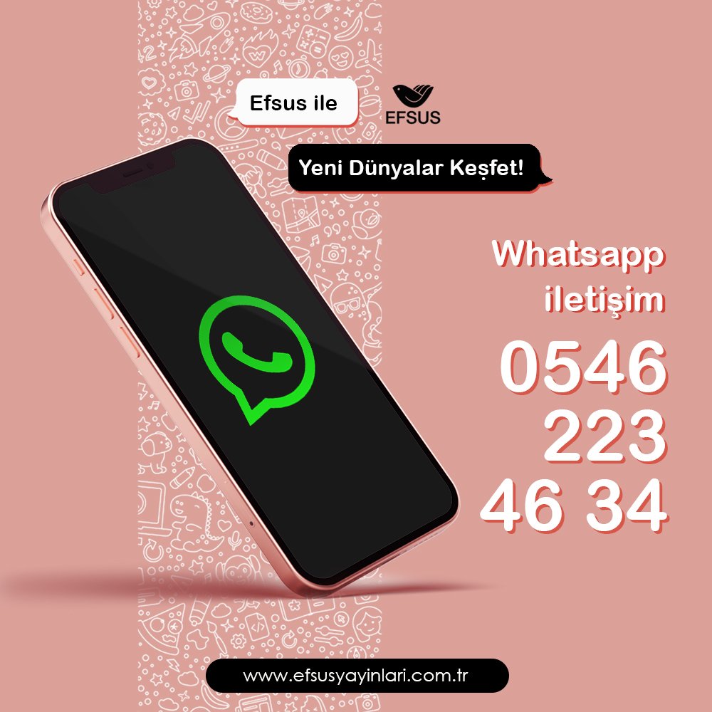 Bize #WhatsApp hattımızdan ulaşabilirsiniz.
@EfsusYay #efsusyayinlari #efsusyayınları efsusyayinlari.com.tr