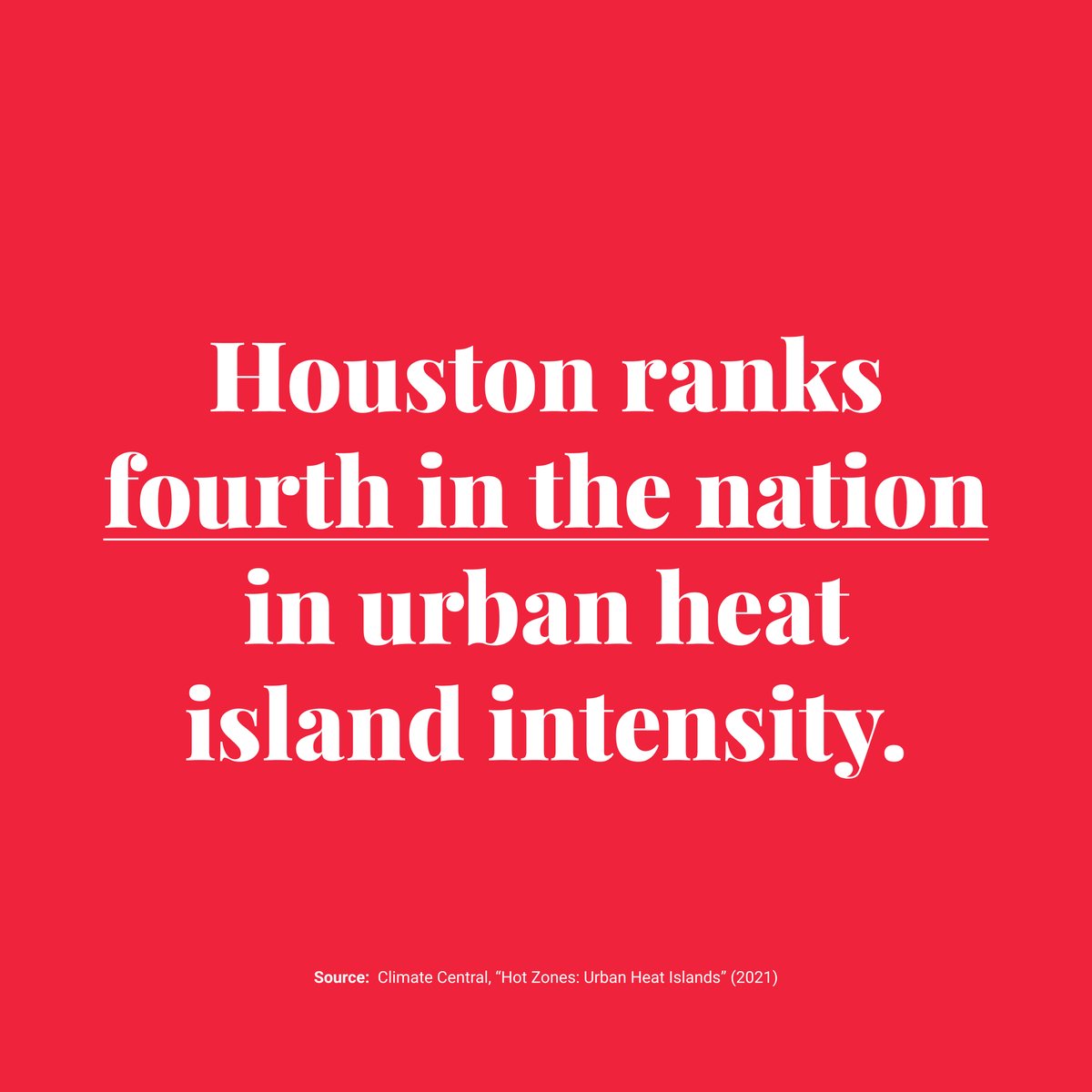 UnderstandHOU's tweet photo. Pockets of heat in urbanized areas, called “heat islands,” result in temperatures around 1–7°F higher during the day and 2–5°F higher at night compared to temperatures in outlying areas. This is particularly dangerous for vulnerable residents in these areas.
#HoustonIsHot https://t.co/FywBak29CK
