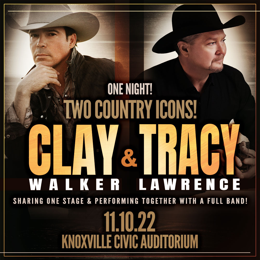 ‼️🤠 Clay Walker and Tracy Lawrence TICKETS ON SALE NOW 🤠‼️

Tickets are LIVE! Follow the link below to grab yours NOW!

🎟: ticketmaster.com/event/1B005CE8…

#thekcac #Knoxville #countrymusic