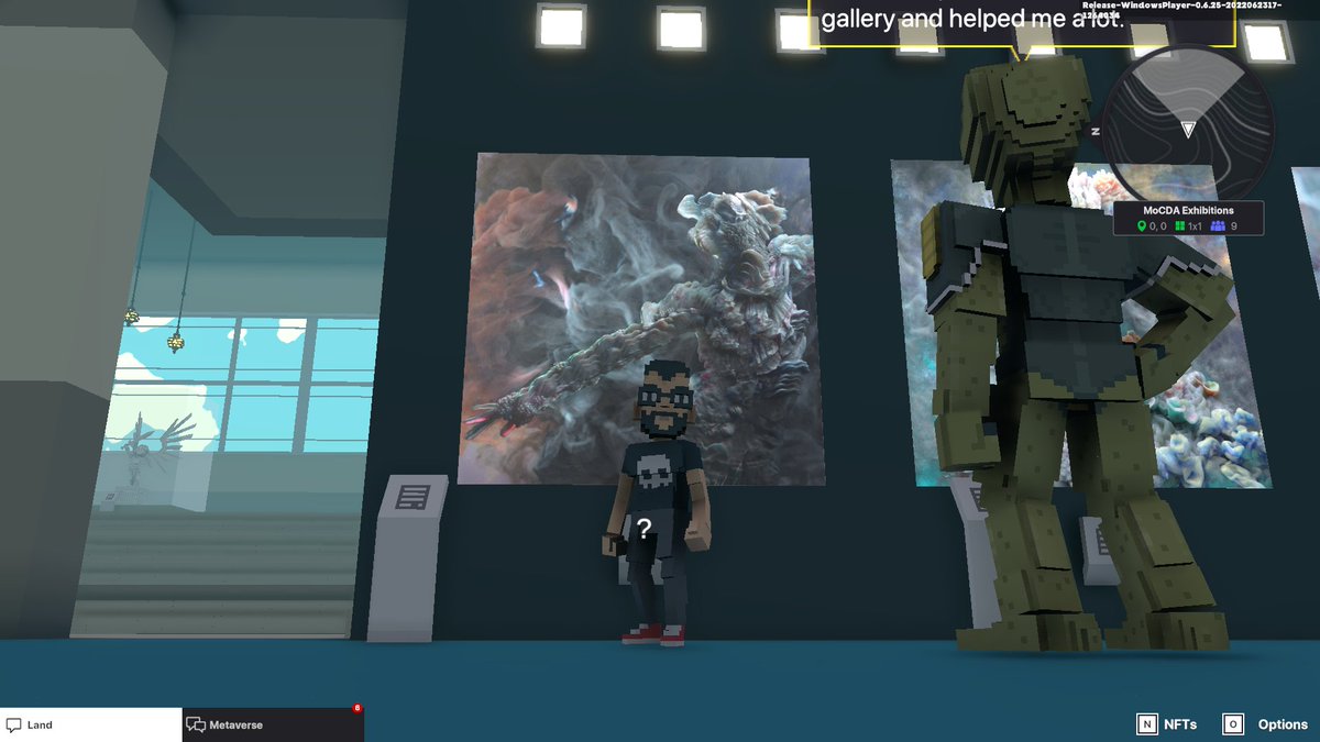 GragNibus's tweet photo. @TheSandboxGame @MOCDA_ I just participated in the #TheSandbox weekly contest for a chance to win 200 mSAND! Here is my favorite piece from the ‘Impossible Worlds’ exhibition, check out my screenshot below!
👇 https://t.co/c866KS5JnJ
