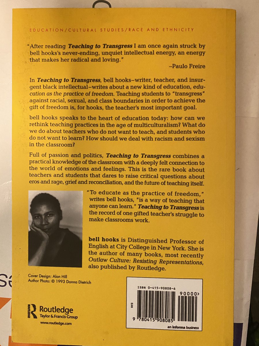 simoncharwey's tweet photo. In conclusion, “The terms of an ordinary classroom that society had deemed acceptable in the past are no longer applicable to the diverse group of minds within it.” - @bellhooksinst
#engagedpedagogy #classroom #teachingtotransgress #education #teaching #teachingandlearning https://t.co/xVjp1lpv4Q