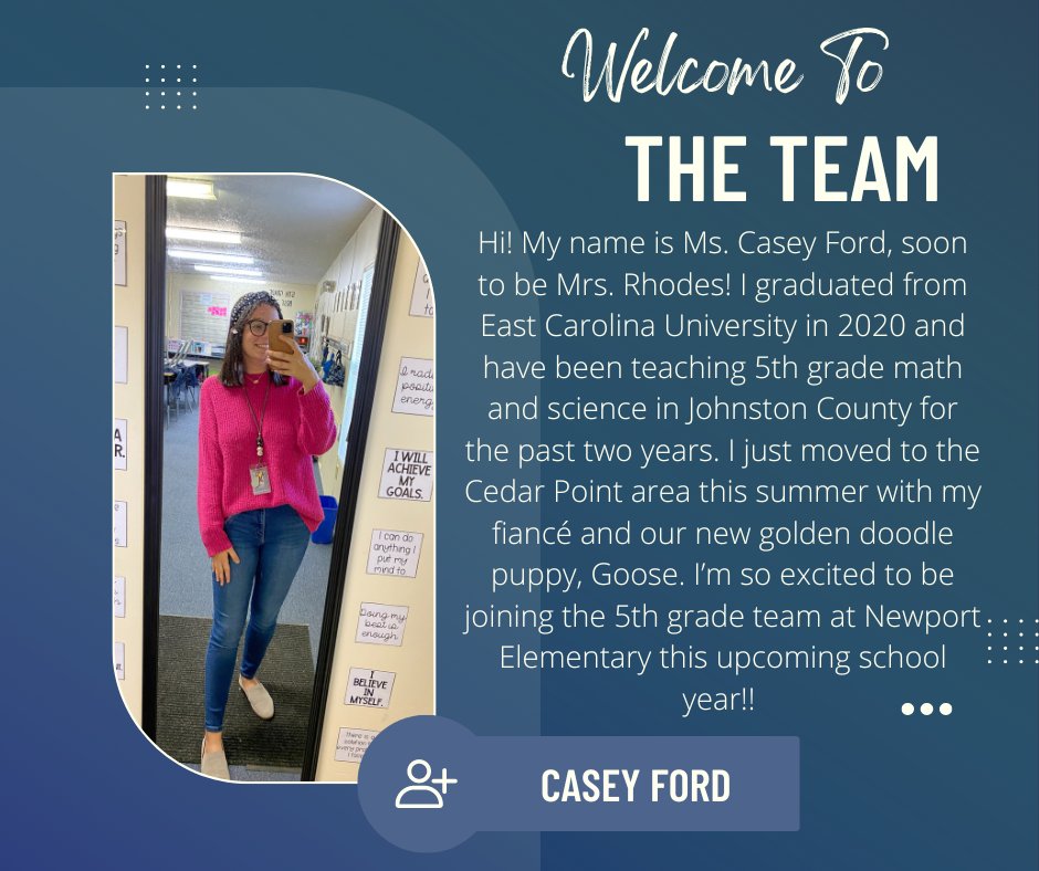 Welcome to the team Casey Ford (soon to be Casey Rhodes) <a href="/NESHawks/">Newport Elementary School</a>