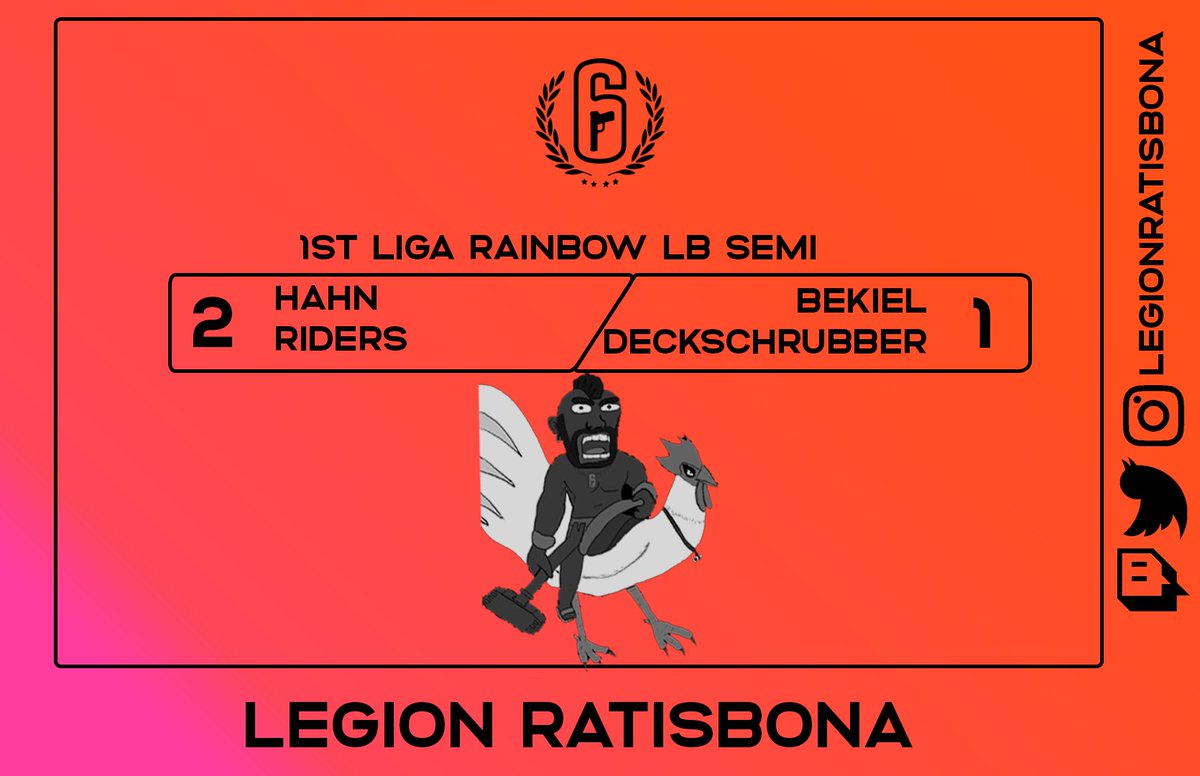 🐓 Ein Hahn läuft übers Deck 🐓

Mit 2:1 geht die Partie im Lower Bracket Semifinal an unsere Hahnriders.

GG <a href="/ESportKiel/">Baltic eSports Kiel e.V.</a> Deckschrubber

#uniliga #RainbowSixSiege