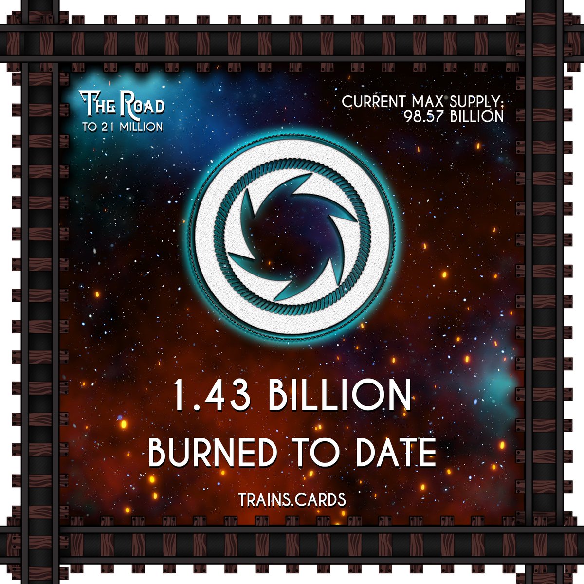 CenturyTrain's tweet photo. Great job burnin' that Tocium, Railroaders! Keep up the good work. #centuryverse #waxp #tocium #blockchaingaming #nfts https://t.co/rLsk5UVlfj