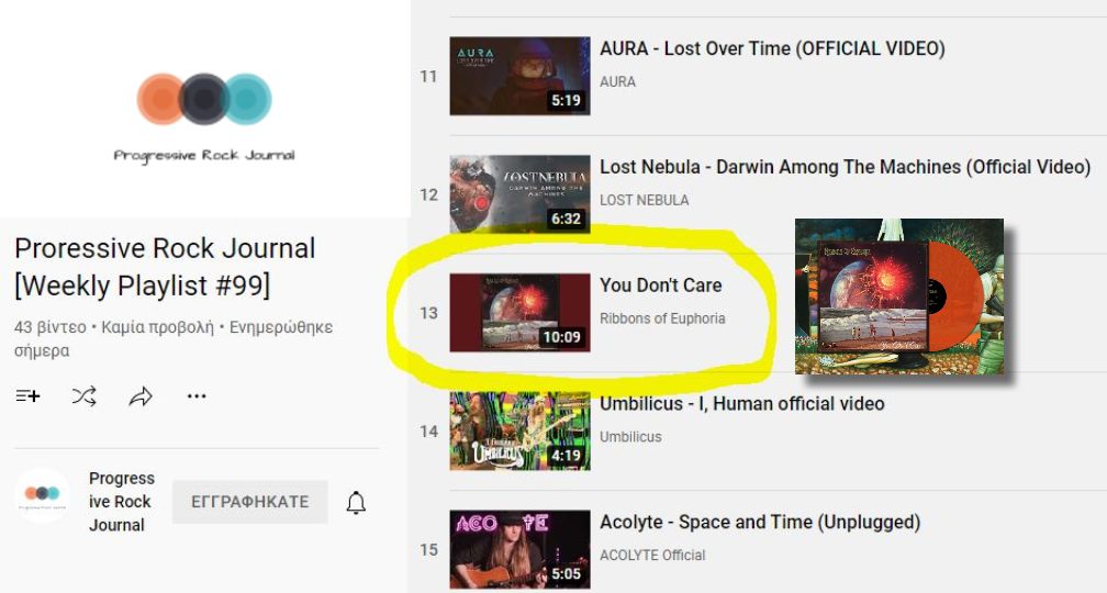 RibbonsEuphoria's tweet photo. Check out Progressive Rock Journal's weekly playlist on YouTube!! > https://t.co/gmWWnlEUVc #99 🎧
Thnx so much guys! 🖤 #ribbonsofeuphoria #ProgressiveRockJournal #YouTubePlaylist #YouDontCare #newalbum https://t.co/CvOrre3A0D