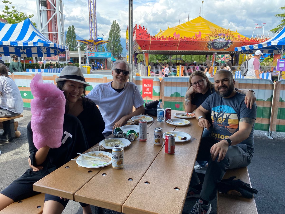 fusefx's tweet photo. Our Vancouver team may have missed our holiday party, but fear not! The team had an awesome summer party this past Saturday at the PNE Playland in Vancouver. Fun rides and BBQ for the team. Plus an opportunity for people to meet in person! #FuseFX #VFX #Vancouver #funplacestowork https://t.co/RyveI5TxWo