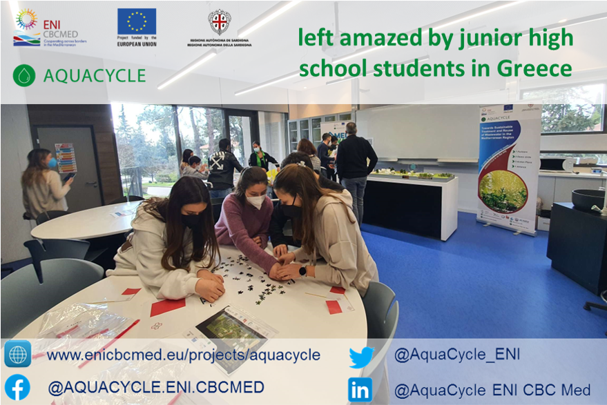 AquaCycle_ENI's tweet photo. 👩‍🏫#AQUACYCLE trained >100 students in🇬🇷!
#CERTH organized 2 interactive training events to motivate students over the necessity of sustainable water management in the Med &amp; on how the wastewater treatment &amp; reuse can be achieved through our #APOCSystem!
👀https://t.co/me82J7Mbk7 https://t.co/eTYy1RJqP4