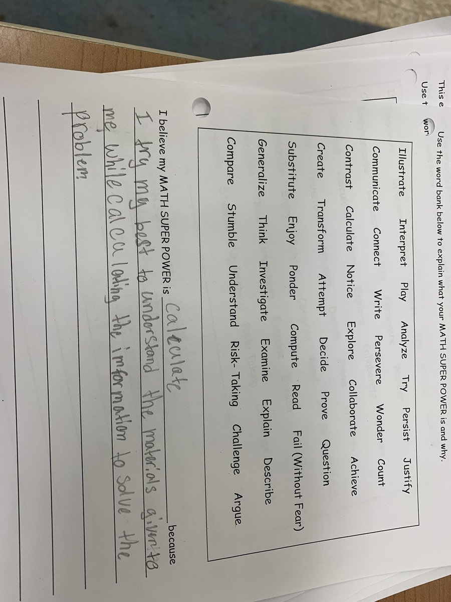 j_eisenberg87's tweet image. #megamath students @CatonsvilleMS wrote about their #mathsuperpower and shared their thoughts with new classmates….what’s your math superpower??? @BCPSMATH