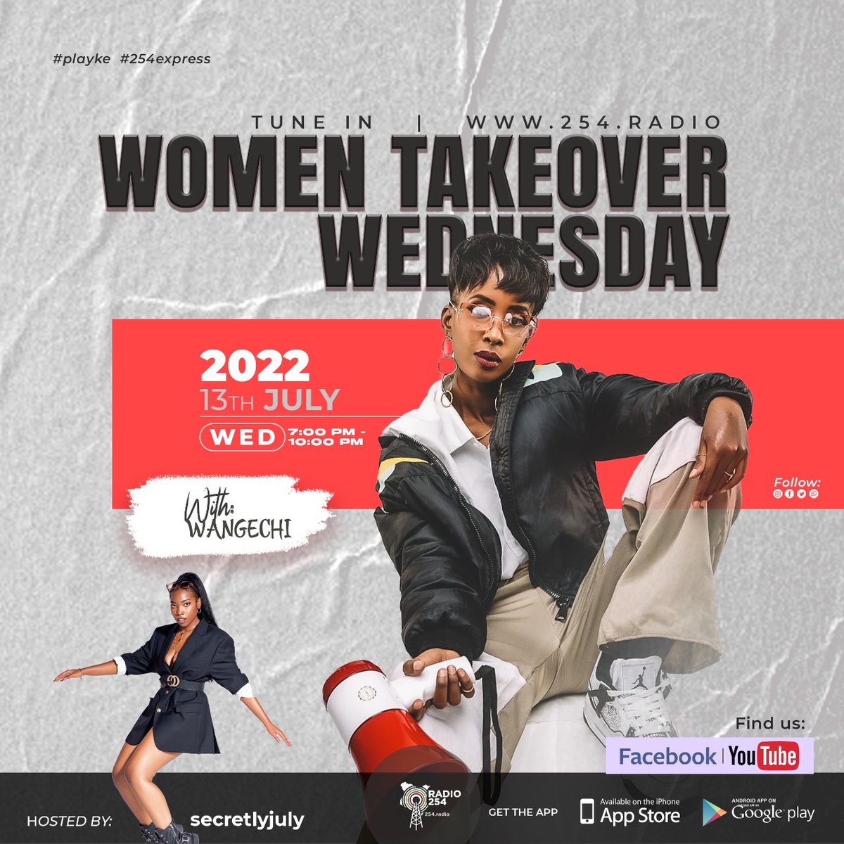 Radio254Online's tweet photo. Catch @wangechikenya on Women Takeover Wednesday this Wednesday on https://t.co/nHzbMNaSgK hosted by @secretlyjuly #chonjo
#radio254 #playke ๐ฐ๐ช https://t.co/NZq2ql3gqa