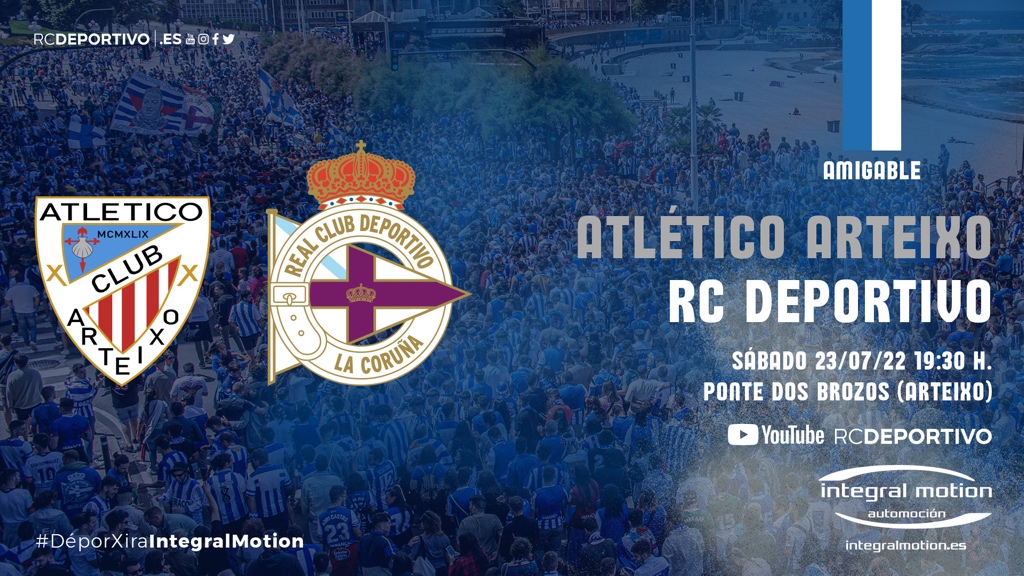 #OSNOSOS | Non todos os días van ser festa...pero este ano arrancamos a pretemporada nas festas de Arteixo.

#AtléticoArteixoDépor, estrea da #DéporXiraIntegralMotion o sábado 23 ás 19:30 h. e coa homenaxe á #LendaDeportivista, Arsenio Iglesias rcdeportivo.es/gl/noticia/a-d…