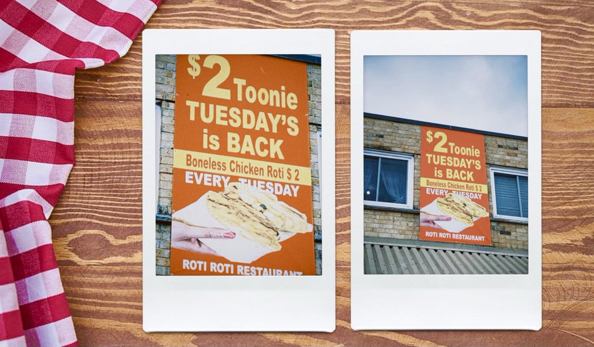 Tomorrow is Toonie Tuesday at Roti Roti, come get a delicious $2 boneless chicken Roti 😍

📍979 Albion Road 

#toronto #albionislingtonsquare #albionislingtonbia #bia #foodie #torontofoodie #chicken #roti #blogto #food #toonietuesday #rotiroti #etobicoke #etobicokerestaurants