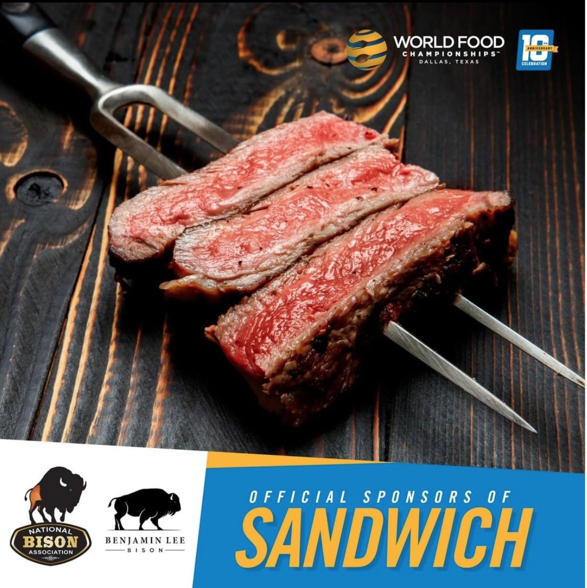 nationalbison's tweet photo. The NBA and Benjamin Lee Bison are teaming up for the World Food Championships! We are the presenting sponsors in the Sandwich category and it's already full!
#nationalbison #WFC2022 #chefs #bisonmeat #foodie #benjaminleebison
Podcast on YouTube at…
https://t.co/GoIijcWvHZ https://t.co/6fVRrYirBK