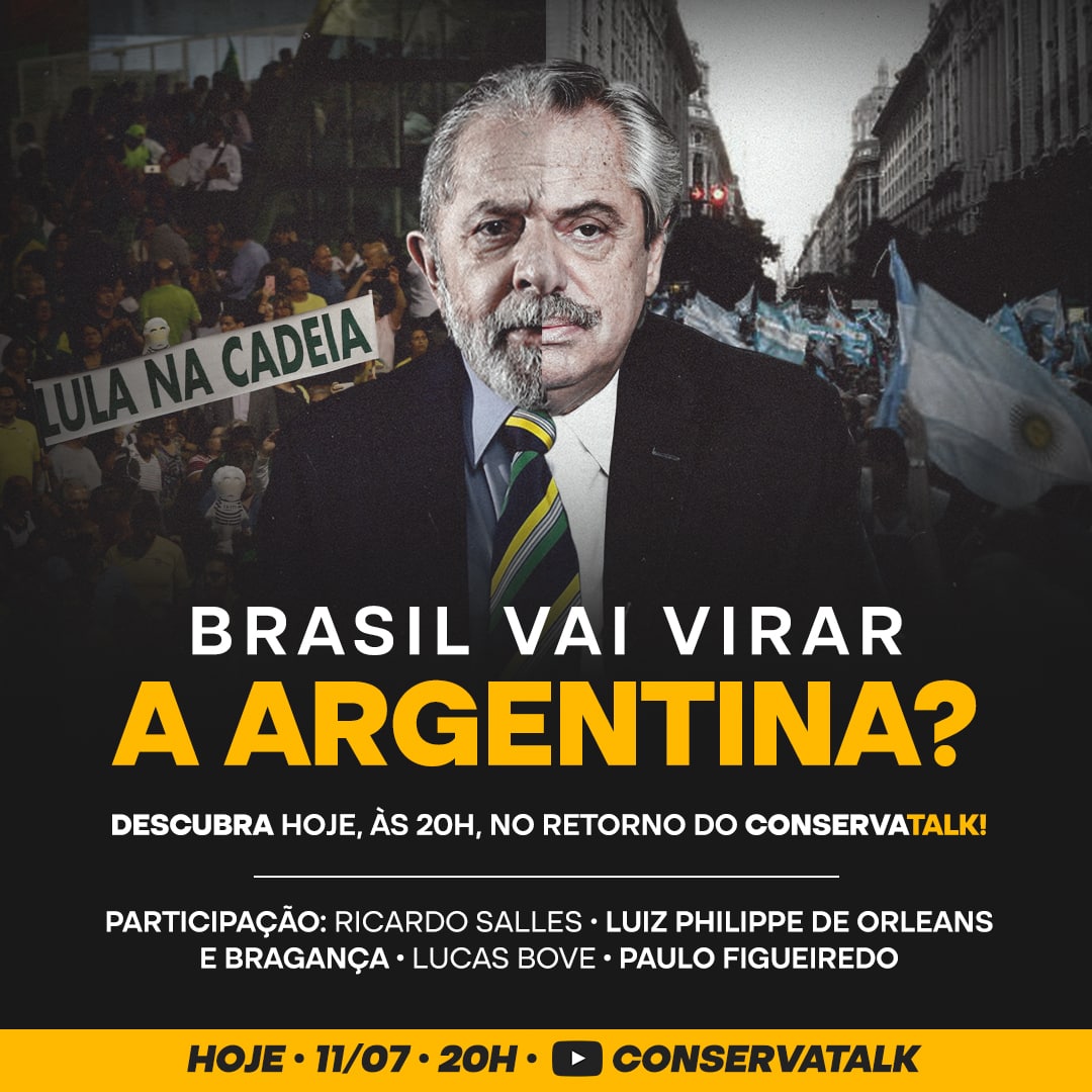 conserva_talk's tweet photo. Estamos de volta! Hoje, às 20h, mais uma edição do ConservaTalk! Será que o Brasil se tornará uma Argentina? Não perca.

Link: https://t.co/2PMRMOpcuF
.
@rsallesmma @realpfigueiredo @lucasbovesp @lpbragancabr @PauloMartins10 https://t.co/yTc9GKAaZy