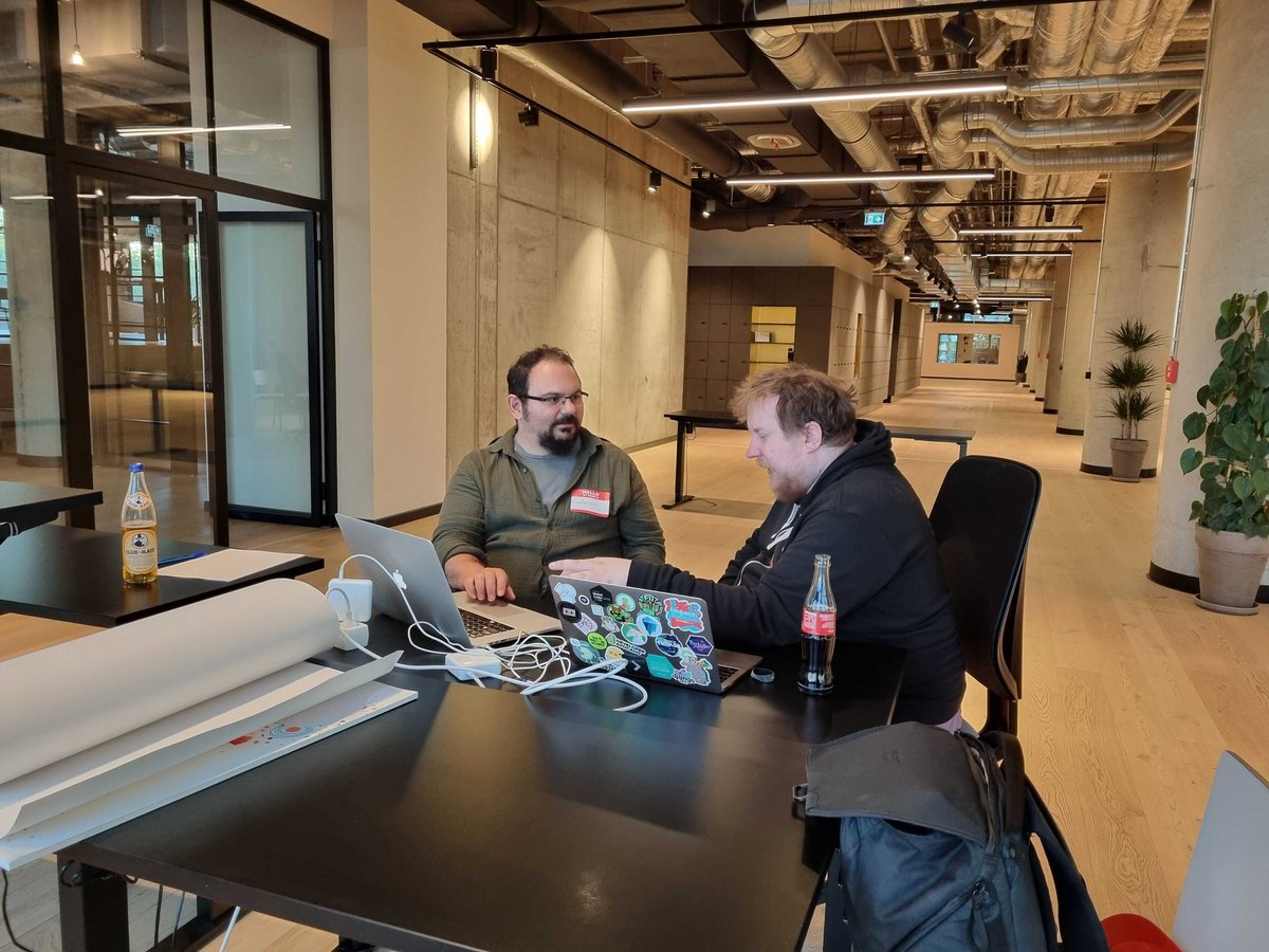 Hamatti's tweet image. I had such a brilliant time today at @codebarBerlin refreshing my #rubyonrails skills and discussing web development.
It was my first time with the Berlin chapter after 4 years with @codebarHelsinki and I loved the warm welcome from everyone ❤️