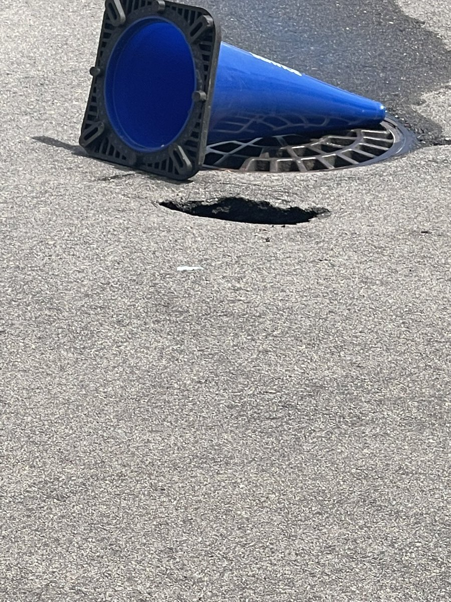 HtownDtown's tweet photo. I have a sink hole at my work and my inner murderino is telling do not go spit in it! I really just wanna spit in it!   @KarenKilgariff @GHardstark @MyFavMurder #ssdgm #help https://t.co/afbv5lRZdr