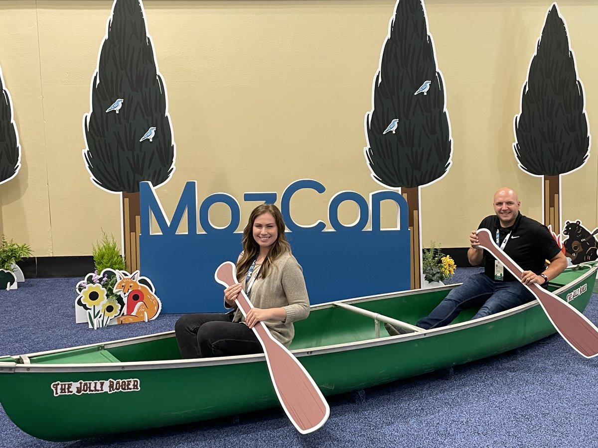 Greetings from #mozcon! 👋We—Sydney (Account Manager) and Bob (Digital Strategist)—are in Seattle attending the <a href="/Moz/">Moz</a> digital marketing summer camp. We're learning all about what’s new in the SEO world and are having a blast. Thanks Moz!