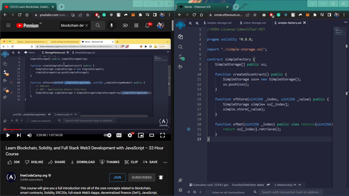 Started learning blockchain development. 
Taking the course by Patrick Collins on freeCodeCamp- youtu.be/gyMwXuJrbJQ. The Most updated course on YouTube. 
Decentralisation is the future.
“Bitcoin is a technological tour de force.” —Bill Gates
Keep Learning.
#CodeNewbie
