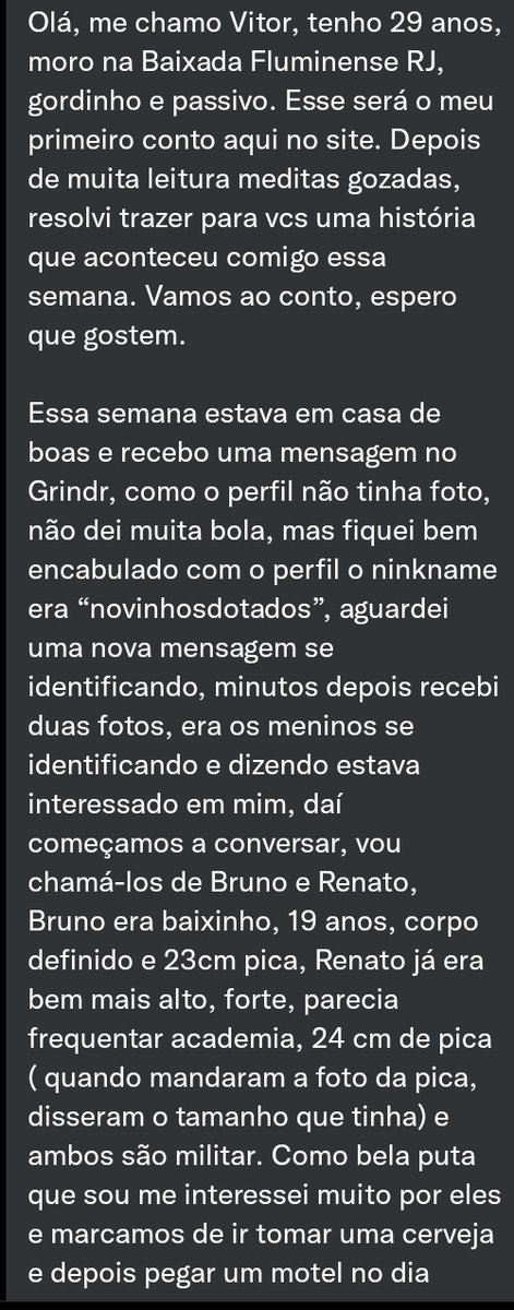 eroscontos's tweet photo. OS NOVINHOS DO APP

(Novinho x Novinho)
(Menage)
(Recebidos da DM)

Está gostando de acompanhar nosso conteúdo? Seja um INCENTIVADOR compartilhando com amigos, dando RT, LIKE e SEGUINDO o nosso perfil.

Parte 1 https://t.co/qhnDYJsbll