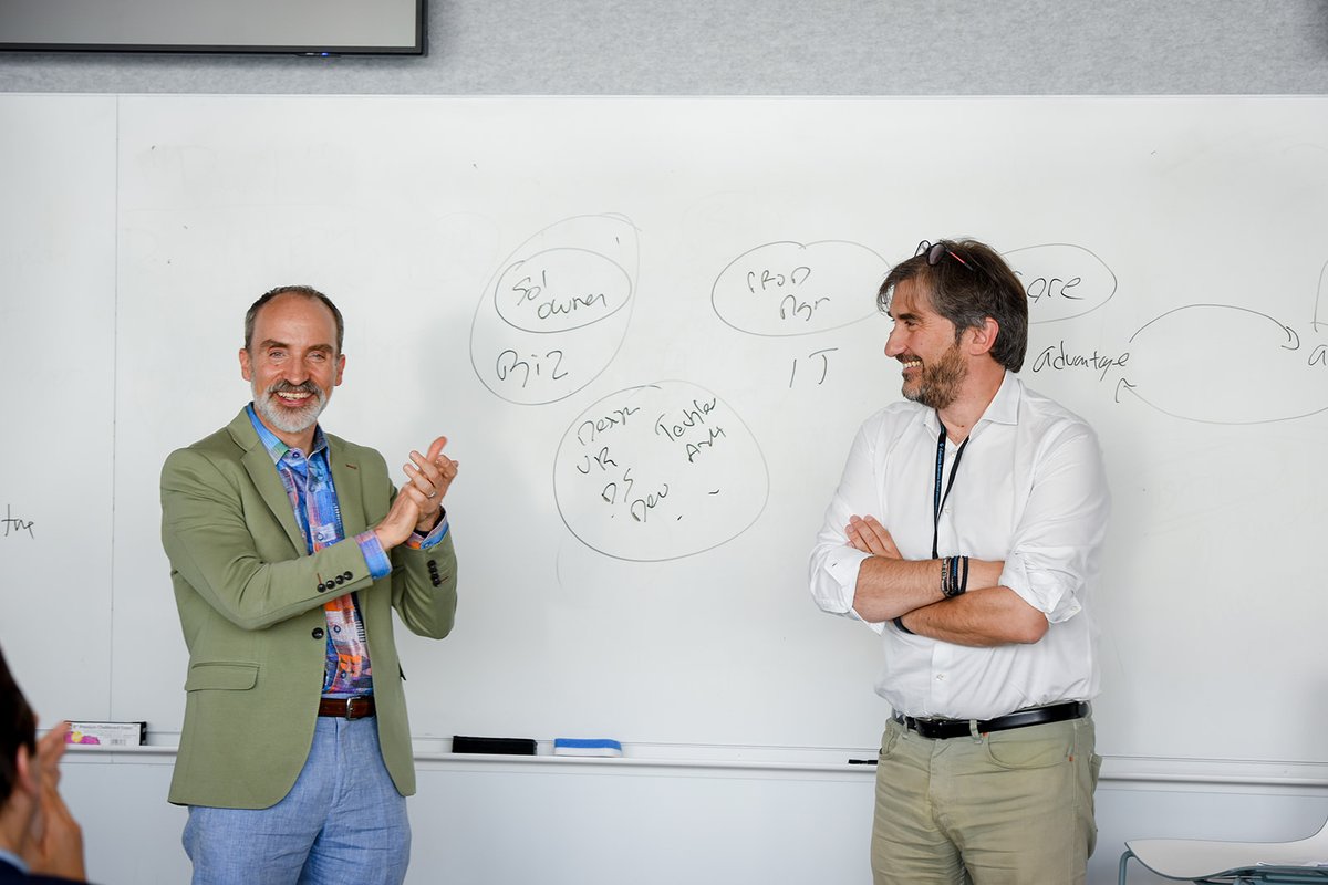 ColumbiaExecEd's tweet photo. #Digital transformation expert and #ColumbiaExecEd faculty @David_Rogers teaches with a guest speaker at our Leading Digital Transformation program in NYC. Join us this Oct 26–28: https://t.co/Jnn6BYjMRG https://t.co/HaqSa2MAth