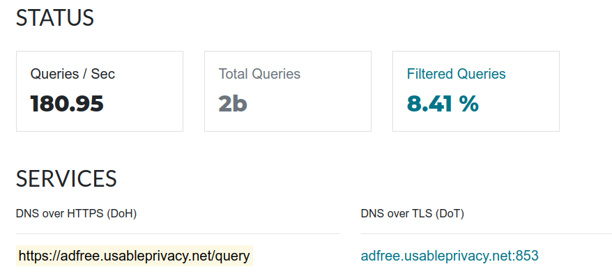 usableprivacy's tweet photo. Our public ad-filtering DoH Service is now handling ~180 queries per second 🎉. Start using it: https://t.co/q3GFC0geoy
To celebrate we give out two invites for our soon to launch private DNS service (DMs open). #dns #privacy #doh #adfiltering https://t.co/lDbqUBzwko