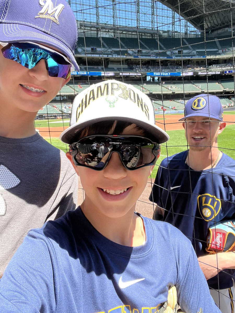 Highlight of my #summer2022 so far was watching my son meet &amp; get the autograph of #mlballstar #JoshHader of the <a href="/Brewers/">Milwaukee Brewers</a> #ThisIsMyCrew Congrats Hader on #4 #AllStarGame 💙💛 ⚾️
