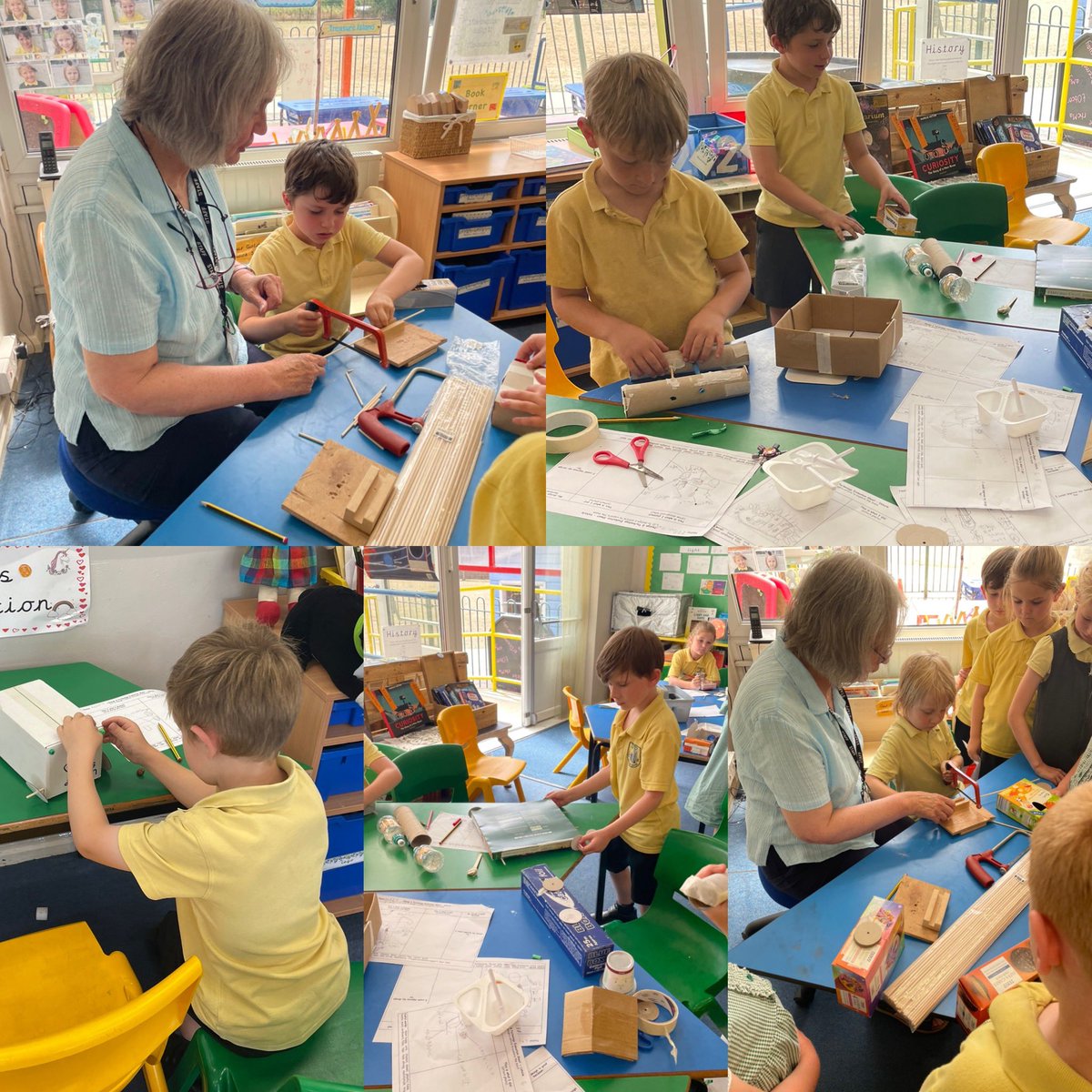 Brilliant afternoon of DT making our Moon Buggies! We loved using the hack saw when sawing our doweling axles to length and recreating our designs!