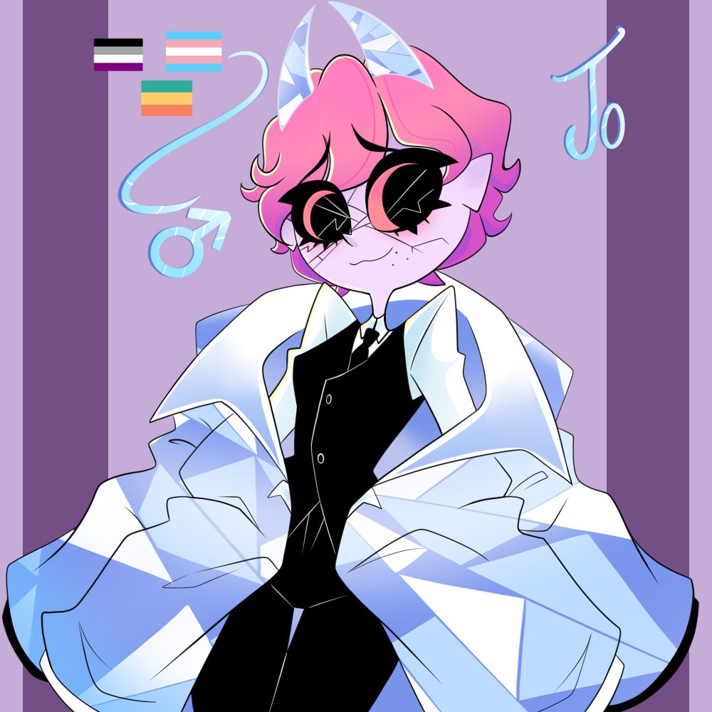 _InsideMirror_'s tweet image. Hi! I'm an artist who enjoys making Hazbin Hotel Oc x Canon art which is the main content I will be posting on this account. This is my character Jo, He's a guy even if he doesn't look like one and also appears to have a big crush on Alastor hoho.
#HazbinHotel #HazbinHotelOC