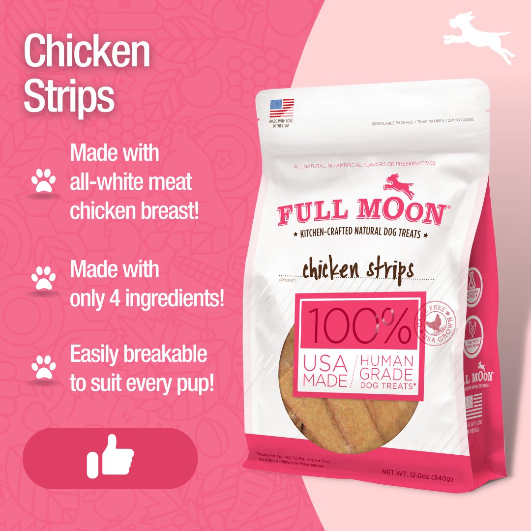full moon dog treats chicken strips