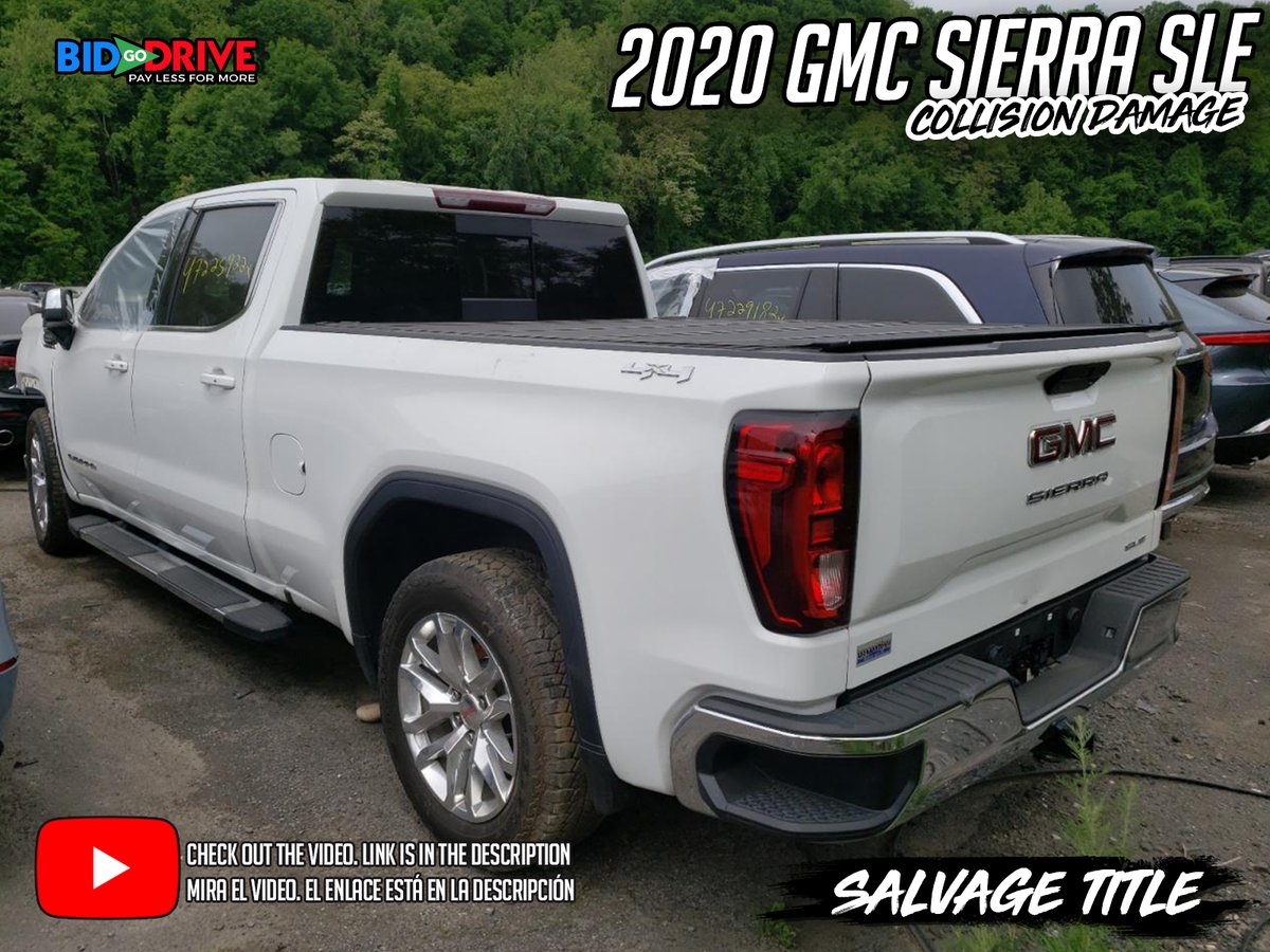 bidgodrive's tweet photo. 2020 GMC Sierra SLE - Salvage (Walk Around Video)
https://t.co/sTAEztvfqI via @gigdoll24
This 2020 GMC Sierra K1500 SLE sustained Front end damage. This vehicle is being sold with a salvage title. We ship worldwide.
#salvagecars #GMC #Sierra #carsforsale #repairablecars https://t.co/uOO0dYOVPU