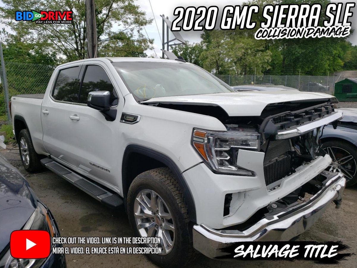 bidgodrive's tweet photo. 2020 GMC Sierra SLE - Salvage (Walk Around Video)
https://t.co/sTAEztvfqI via @gigdoll24
This 2020 GMC Sierra K1500 SLE sustained Front end damage. This vehicle is being sold with a salvage title. We ship worldwide.
#salvagecars #GMC #Sierra #carsforsale #repairablecars https://t.co/uOO0dYOVPU