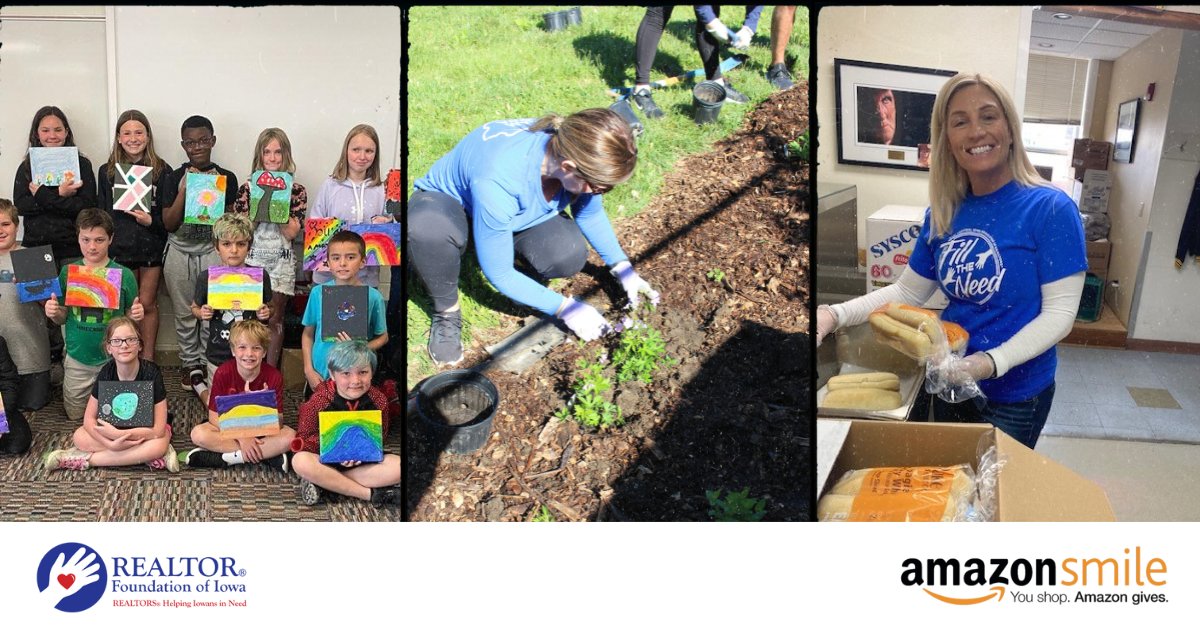 Prime days are upon us! If you're doing any Amazon shopping July 12th &amp; 13th this week, be sure to give back to RFI! Visit smile.amazon.com and choose REALTOR® Foundation of Iowa and a donation will be made to RFI when you make a purchase!